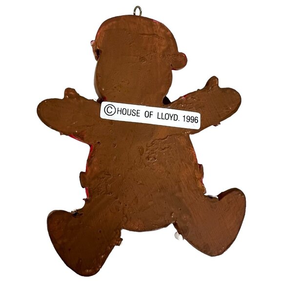 1996 House Of Lloyd Christmas Ornaments Set Of 3 Gingerbread Ginger Nuts Santa - Picture 3 of 10